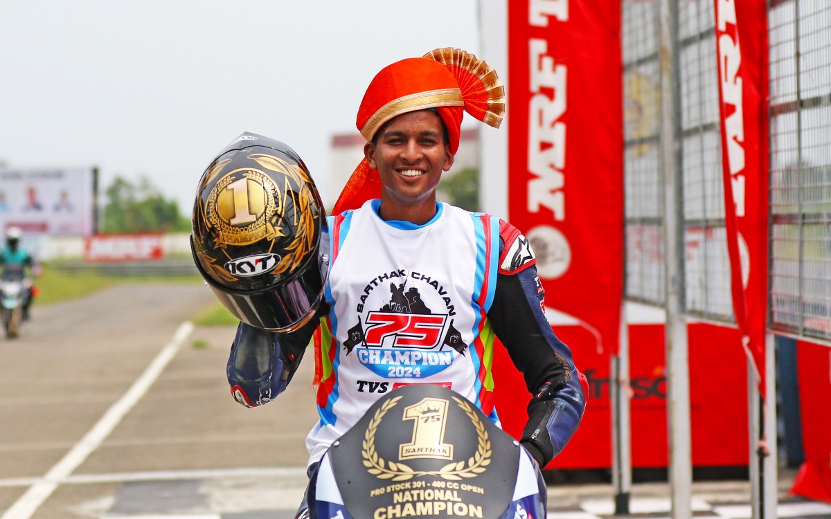 National Motorcycle Racing: Sarthak Chavan Makes History, Becomes Youngest-ever Winner In Pro-Stock 301-400cc Open