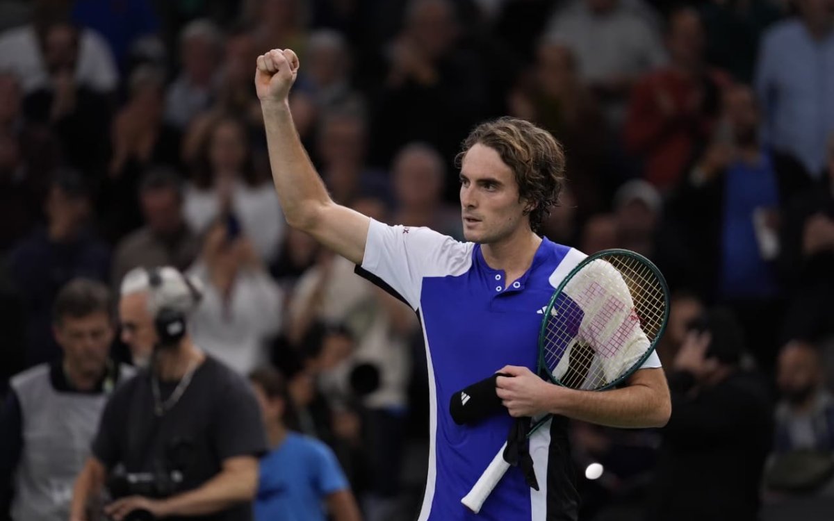 Tsitsipas overcomes stomach ache win in Paris opener