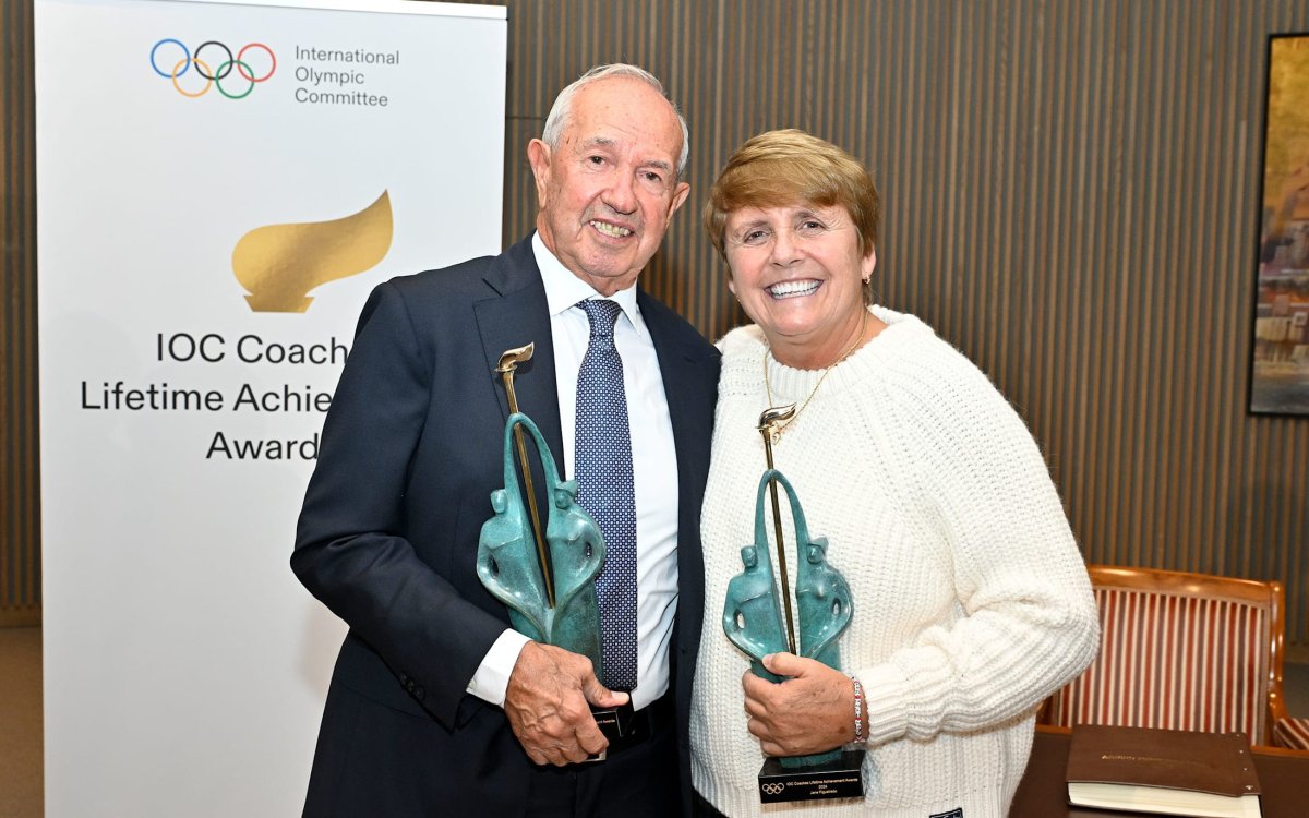 Jane Figueiredo, Vitaliy Petrov bag IOC Coaches Lifetime Achievement Awards 2024