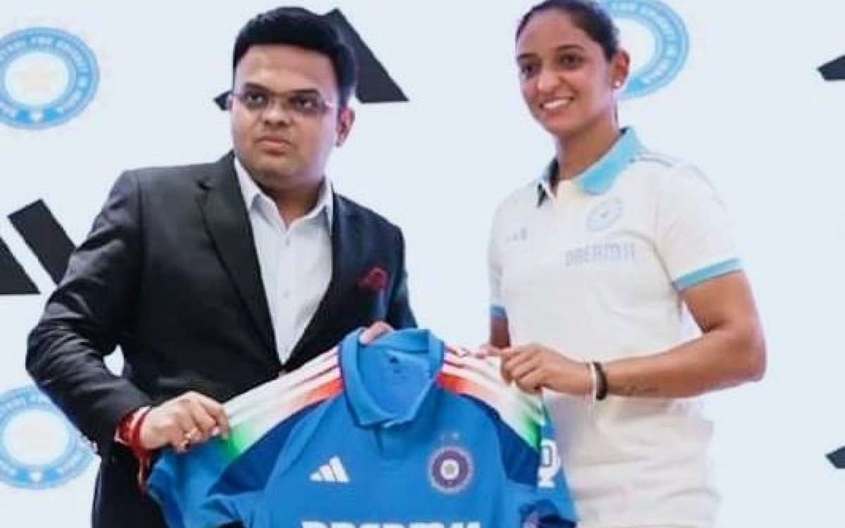 Jay Shah and Harmanpreet Kaur unveil India’s new ODI jersey ahead of Australia tour