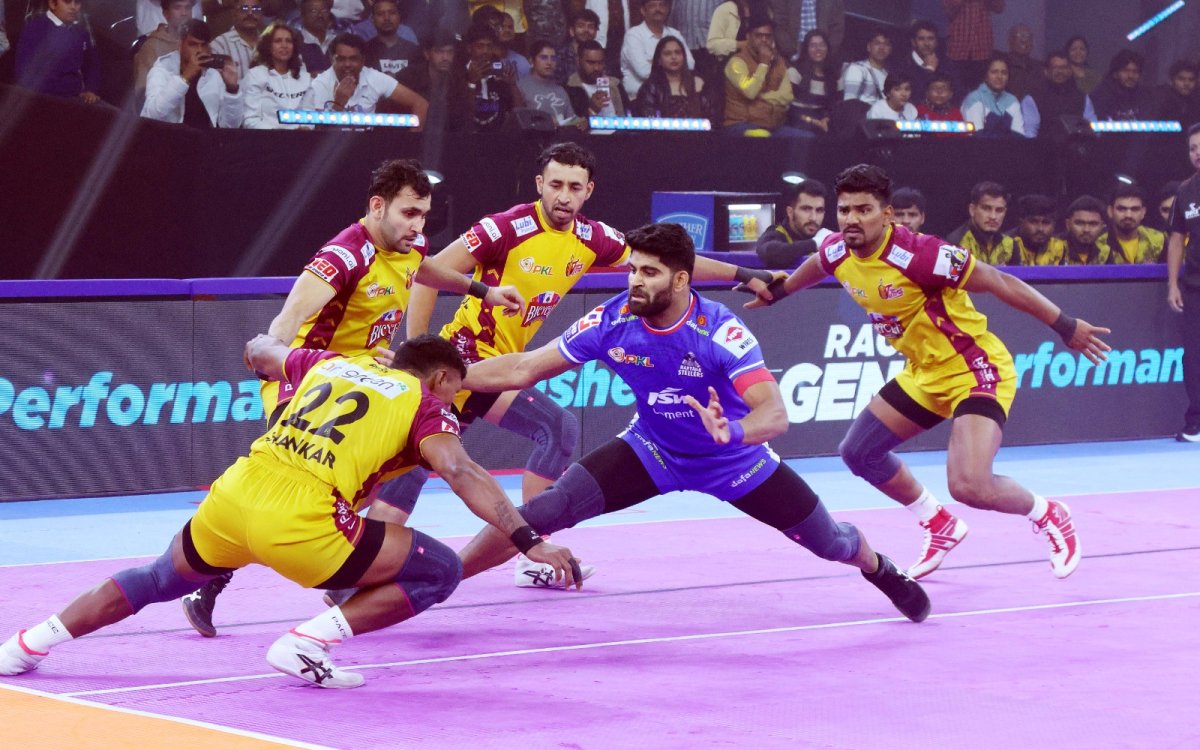 PKL Season 11: Telugu Titans humble table-toppers Haryana Steelers by 22 points