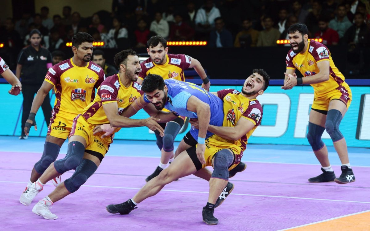 PKL Season 11: Telugu Titans Register Third Straight Win To Top Standings