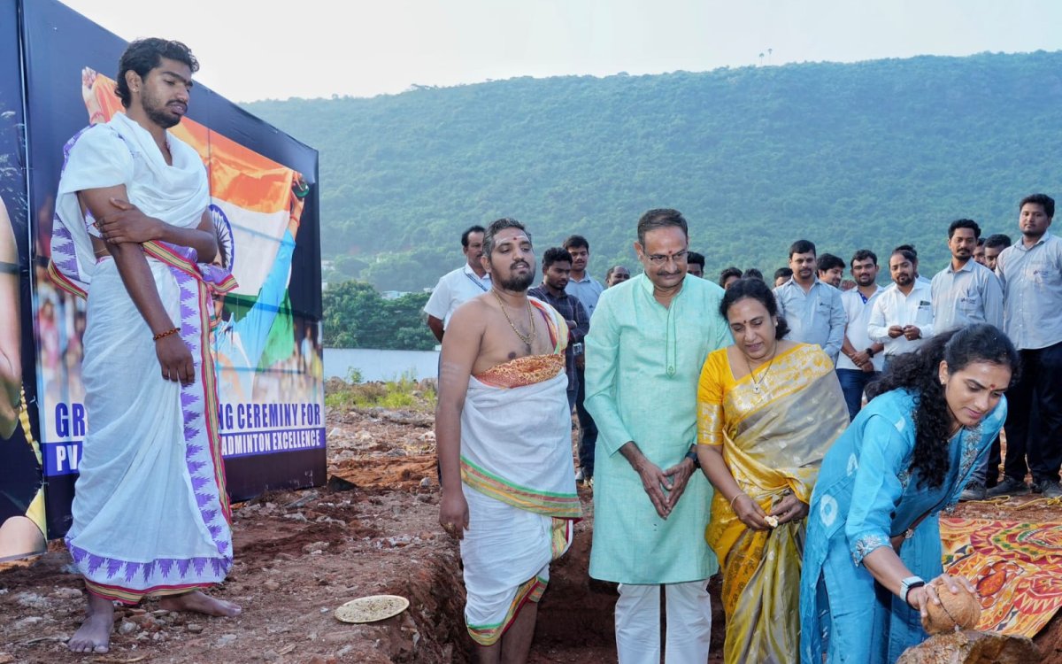 'To elevate next generation': Sindhu performs Bhumi Puja for badminton academy in Vizag (Lead)