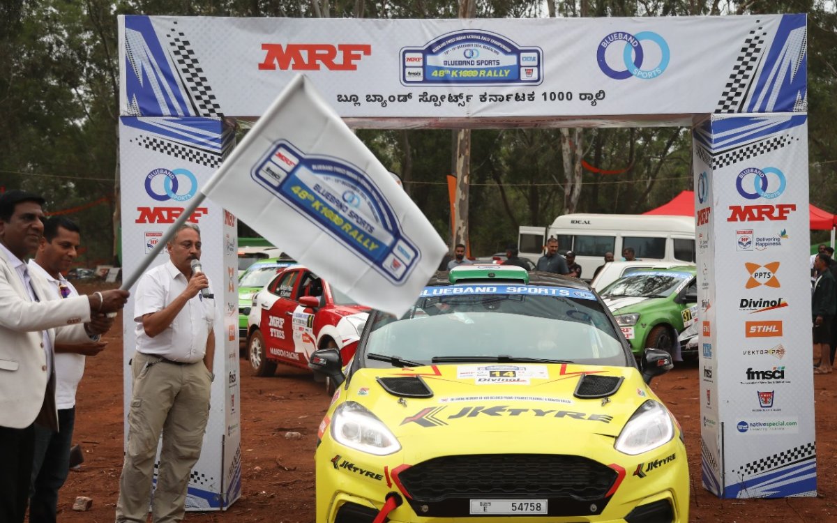 All eyes on hattrick-seeking Gaurav Gill as K1000 rally flags off