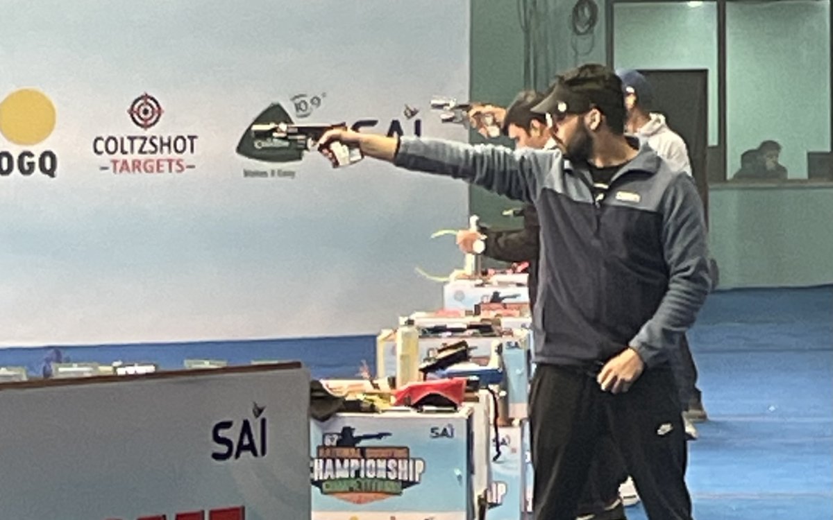 National Shooting C ships: Vijayveer Wins Battle Of Olympians To Win Men’s 25m Rapid Fire Pistol