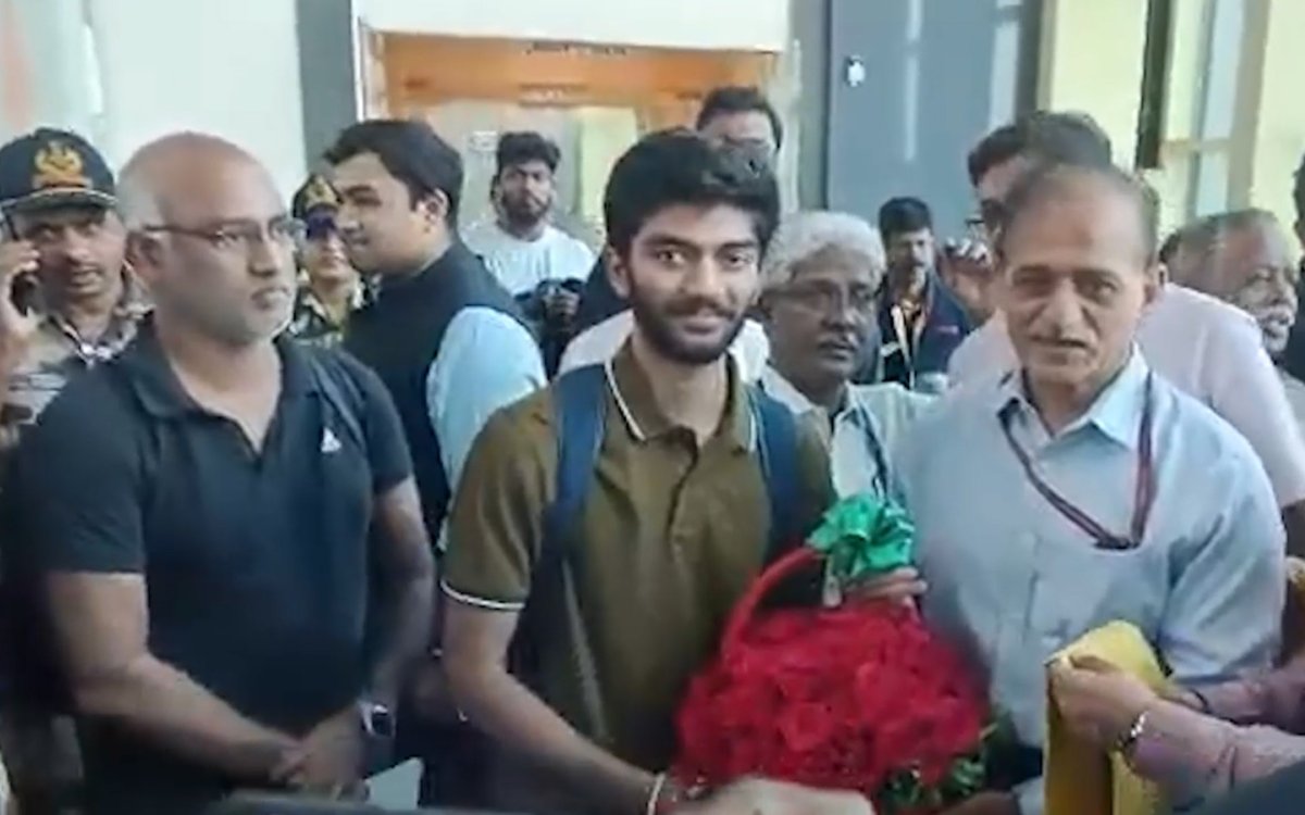 Newly-crowned World Chess Champion Gukesh Gets Rousing Welcome In Chennai