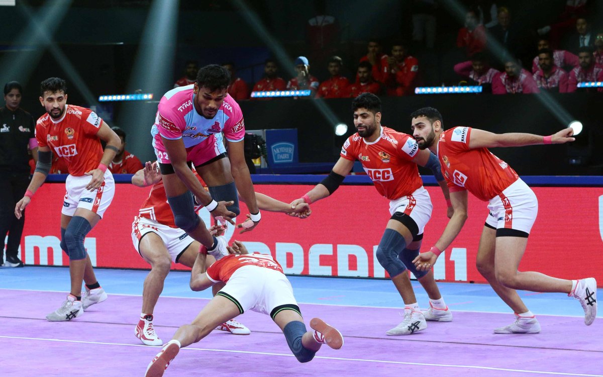 PKL Season 11: Deshwal Leads From Front As Jaipur Pink Panthers Beat Gujarat Giants 42-29