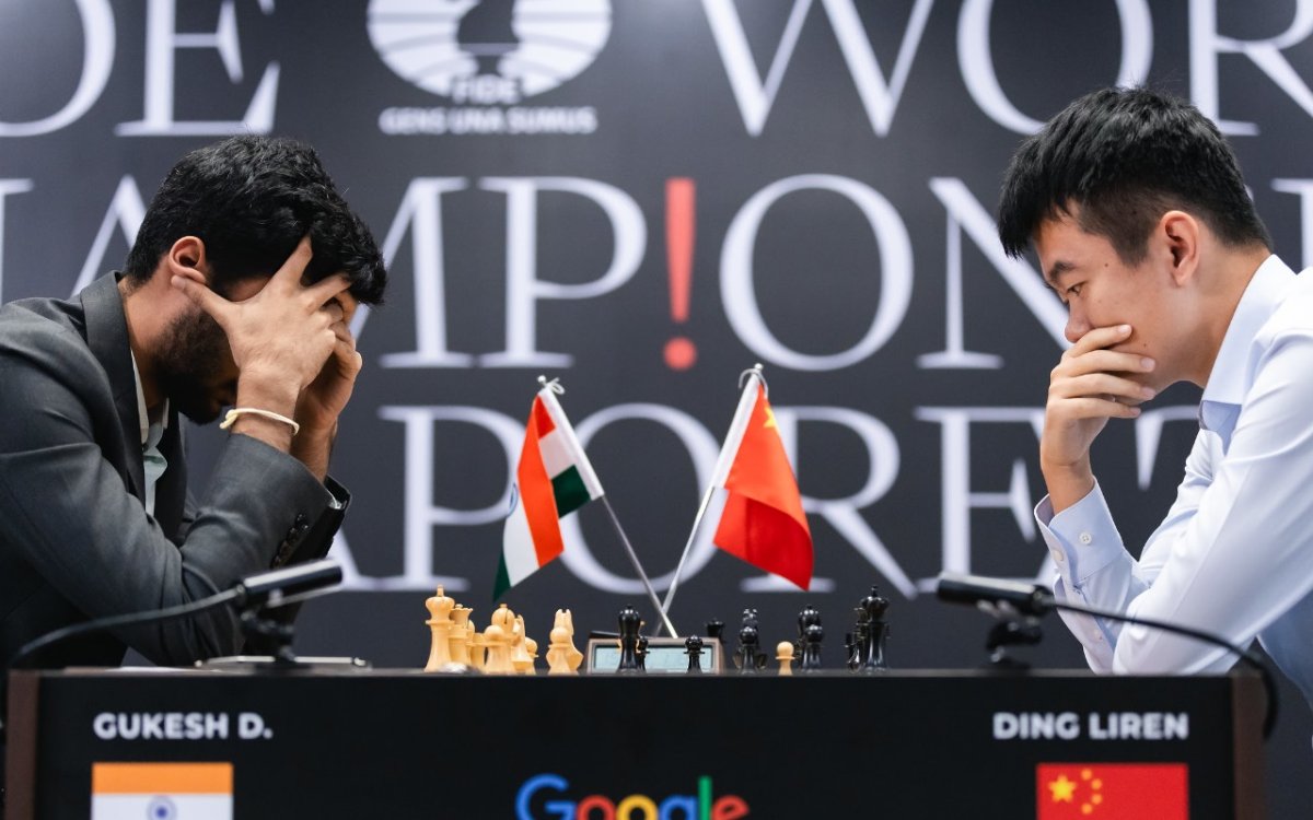 World Chess Championship: Gukesh lets Ding Liren escape with a draw