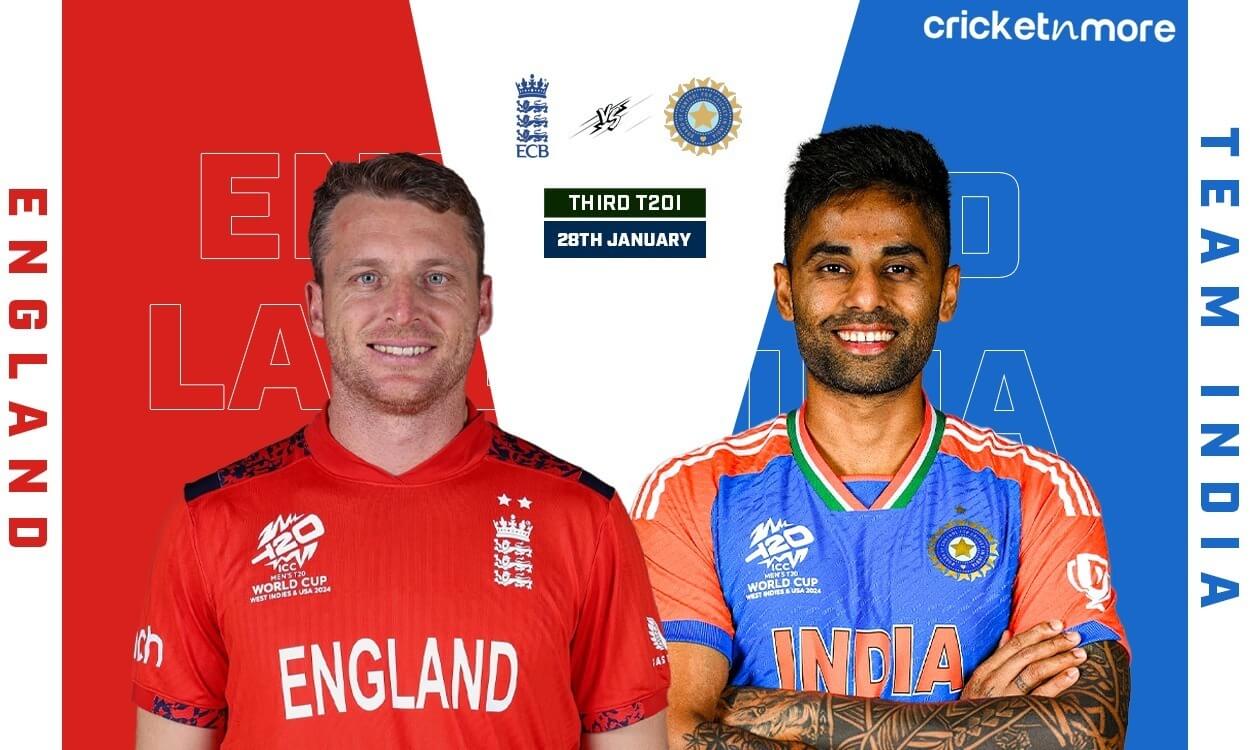 IND vs ENG Dream11 Prediction 3rd T20I, England tour of India 2025