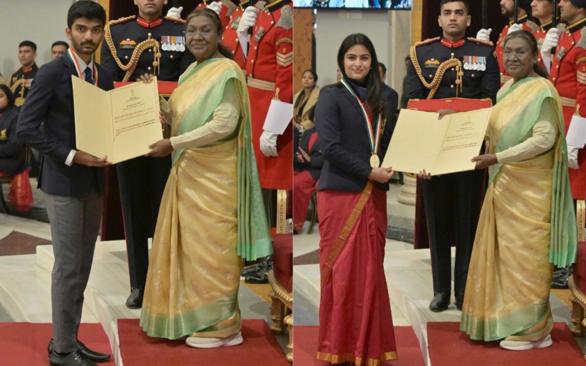 Manu, Gukesh, Harmanpreet, Praveen Receive Khel Ratna As President Murmu Honours Sports Icons At Rashtrapati Bhawan