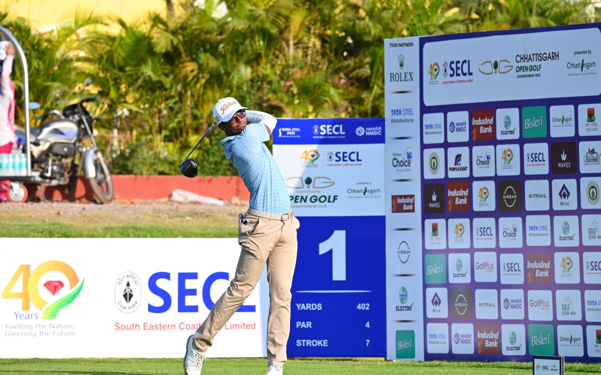 Chhattisgarh Open golf: Shaurya Binu shoots nine-under 60 to take first-round lead