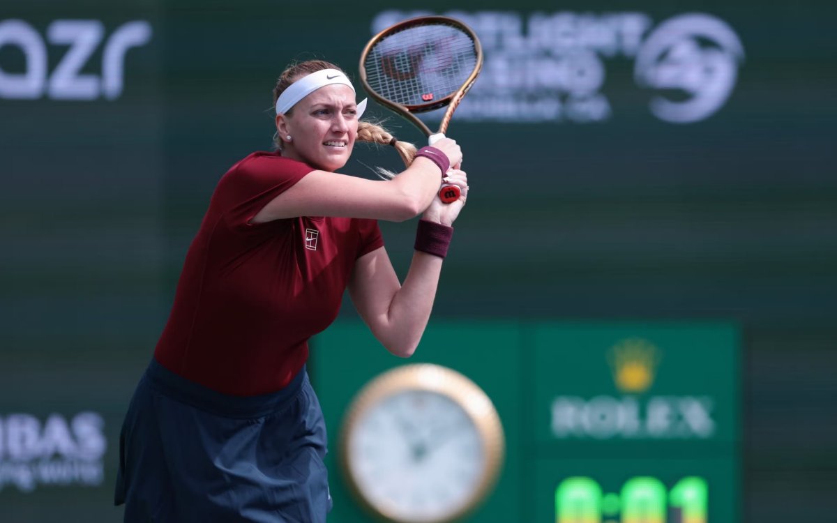 Kvitova Stumbles In Indian Wells Opener