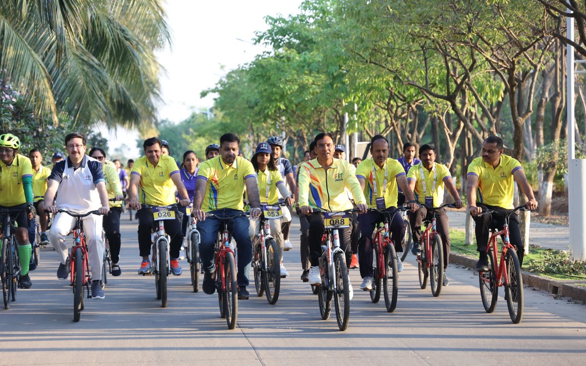 Ministers, athletes join Mandaviya in cycle rally to mark International Women’s Day